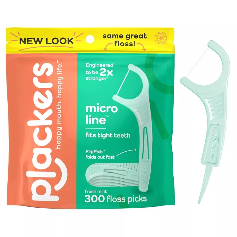 300 CT Plackers Micro Mint Dental Floss Tooth Picks Plastic