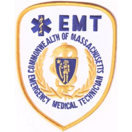 Massachusetts EMT Emergency Medical Technicial patch GOLD VERSION