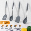 Cooking Utensils Set of 4, E-far Silicone Kitchen Utensils for
