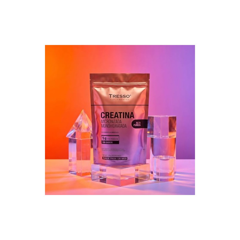 Creatina Monohidratada Micronizada: 5 g por porción, Sin Sabor