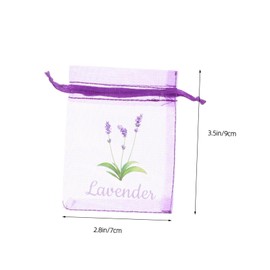 Sosoport 20pcs Lavender Sachet Bags Drawstring Herb Storage Pouches Breathable Mesh for Lavender Multipurpose Purple Sachets for Closet Jewelry Spice and Home Organization