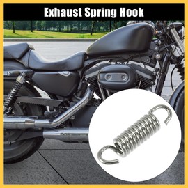 REPAIROCK Motorcycles Universal Exhaust Pipe Spring 43mm 1.7" Stainless Steel Exhaust Pipe Spring Hook Modified Accessory Auto Replacement Parts