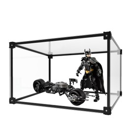 Acrylic Display Case, Transparent Stackable Display Case, Collector's Display Case Box, Dustproof, Self-Assembly with Door for Toys, Figures, Model Cars, Collectible Figures Collection (40 x 20 x 30