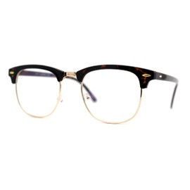 Iconic Brownline - Gafas de computadora con bloqueo de luz azul, Dorado (Tortoise Gold), 5 1/2" (140mm) x 1 7/8" (47mm)