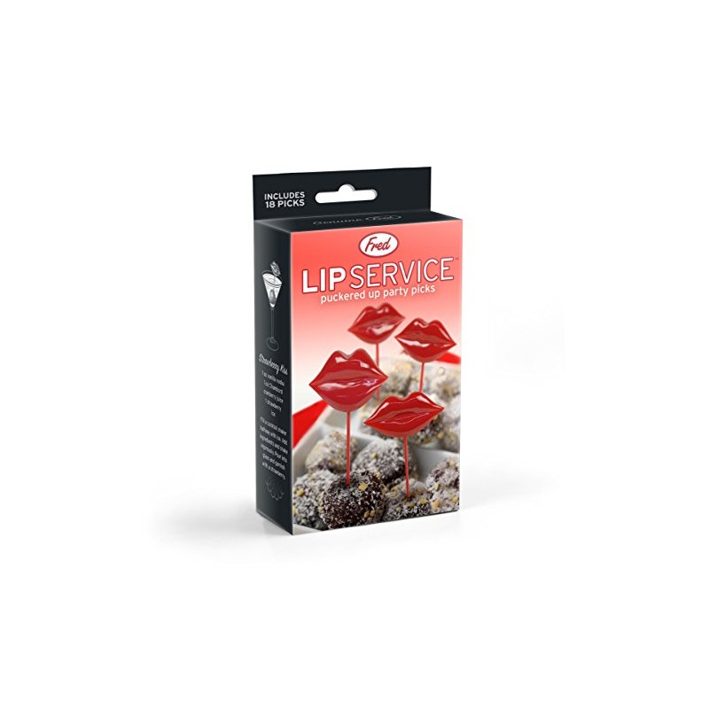 Genuine Fred LIP SERVICE Pucker Party Picks, Set of 18