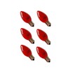 Sweet Online Deal Red Color C7/E12 Party Night Light Bulb - 6PC
