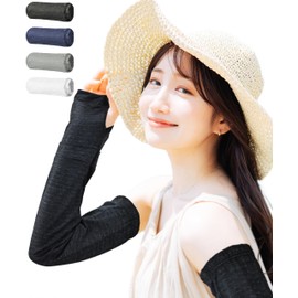 MONOTELIER Women's Arm Cover, UV Protection, Cooling, Black