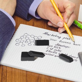 wearage 72 Count Black Pencil Erasers Bulk Latex Rectangular Rubber Eraser Bulk for Back to School Supplies Art and Office Classroom Drawing