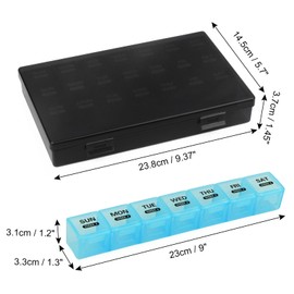 Eyeleaf Monthly Pill Box Organiser,4 Week 28 Day Large Pill Box Organiser,Pill Boxes,Pill Organiser with Dust-Proof Case for Vitamins/Fish Oils/Pill (Multicolor)