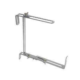 bellissa 2 pieces (1 pair) flower box brackets, hooks for flower boxes, balcony box attachment, heavy load capacity up to 30 kg, 3-way adjustable