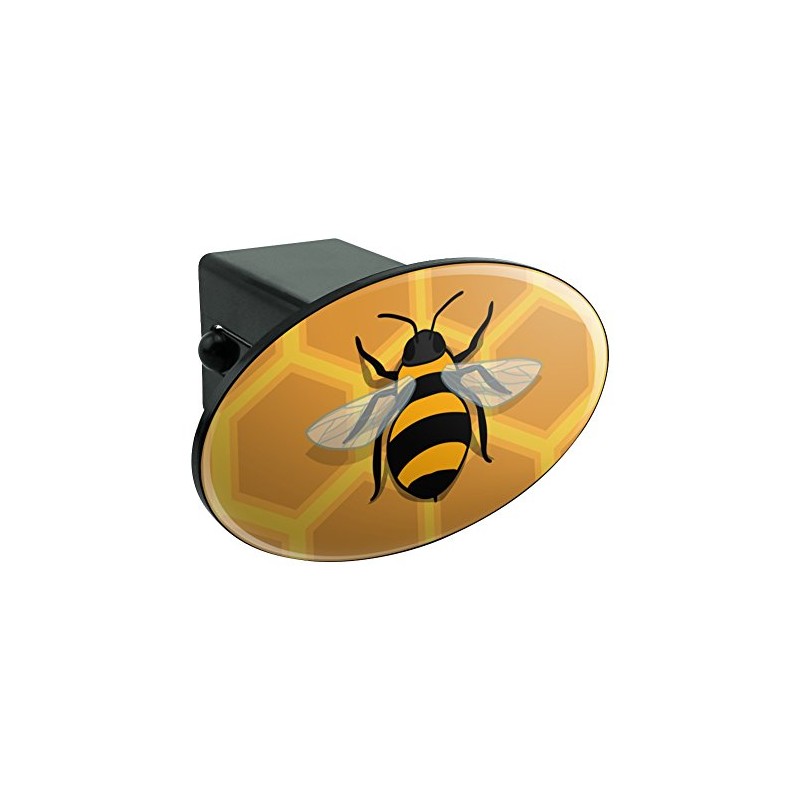 GRAPHICS & MORE Bee on Honeycomb Oval Tow Trailer Hitch