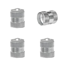 NYTKL 4 PCS Tire Valve Stem Caps, Corrosion Resistant Brass Air Cap Cover with Rubber O Seal Ring, Leakproof Dustproof Stem Covers for Car, Bike, Bicycle, Motorbike, Trucks (Model 7)