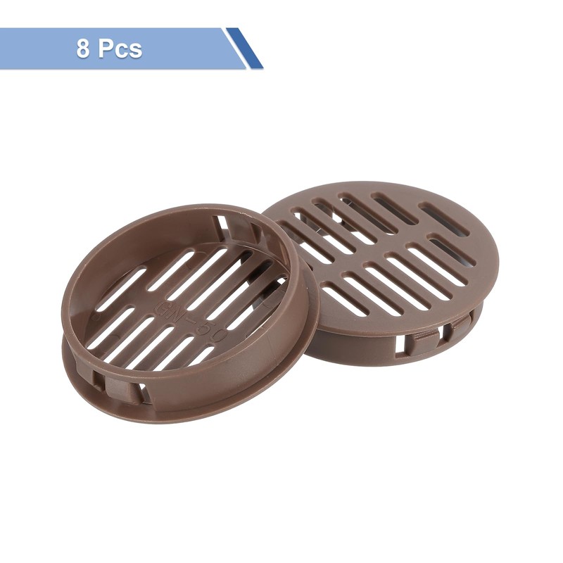 sourcing map Round Soffit Vents 2 inch, 8Pcs Brown Plastic