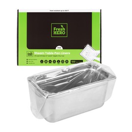 Restaurantware Disposable Pan Liners 100 Count 19 x 14 Inches Plastic Nylon Cooking Bags Oven-Safe Steam Table Liners Clear For Catering