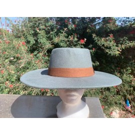Unbranded NWT Unisex Festival Hat 100% Wool Gray Harrison Gambler Pork Pie