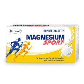 Dr. Böhm Magnesium Sport Effervescent Tablets for Performance and Endurance, with Magnesium, Potassium and Vitamin C, Ideal for Athletes, Pack of 40
