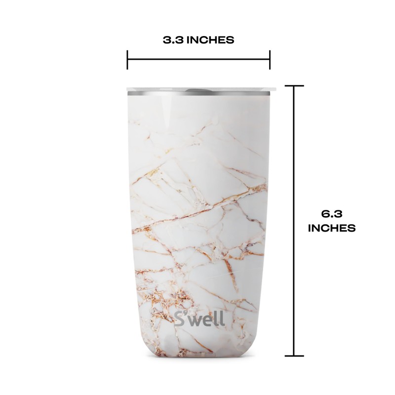 S'well Calacatta Gold Tumbler with Lid, 530ml