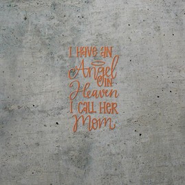 Decal Stickers of Angel Mom (Nut Brown) (Set of 2) Premium Waterproof Vinyl Decal Stickers for Laptop Smartphone Car Dirt Bike Wall Room Mason Jar Bathtub Door Skateboard - 0j9556NB