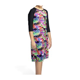 Girl Modest Tznius 3/4 Sleeve Swimdress, Beach Cover up UPF 50+ Sun Protection