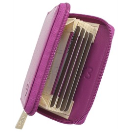 Mala Leather Origin Collection Credit Card Holder with RFID Protection 552_5, berry, rfid wallet