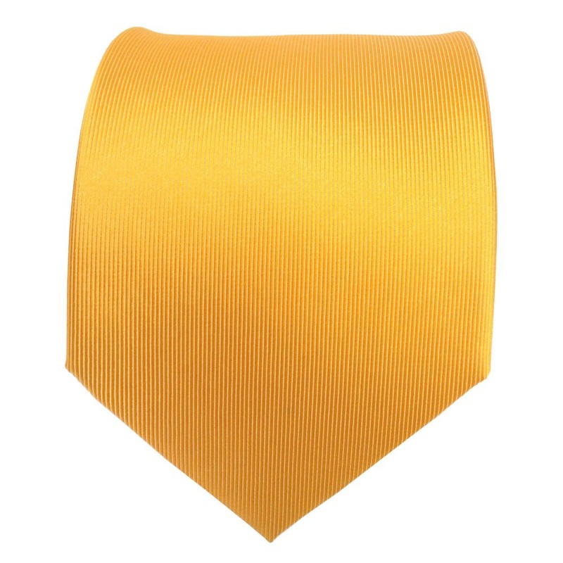 TigerTie Designer Silk Tie Yellow Sun Yellow Plain Tie Silk