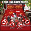 VELVETIO Xmas Dogs Duvet Cover Set with Pillowcase, Soft Printed