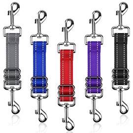 YUEPET Clips de seguridad para perro, paquete de 5 clips ajustables para collar de punta, clips reflectantes de doble extremo, cierre de seguridad, co