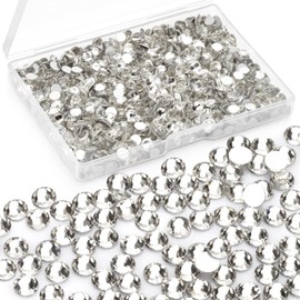 Crystal Rhinestones Glass Gems for Craft and Nail Art, Round Flat Back Bedazzling Diamond Stones Jewels Need Glue Fix, Crystal 4.6-4.8mm(SS20) 1440pcs