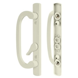 8.5" Legacy Sliding Patio Glass Door Offset Latch Almond Handle Set Replacement - Sash Controls 2265 - No Mortise, Fits 3-15/16" Screw Hole Spacing and 1-1/4" to 2-1/4" Door Thickness