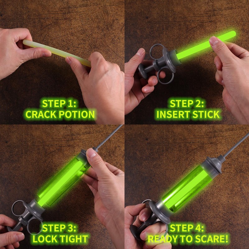 Light Up Injector Prop with 2 Glow Sticks – Spooky