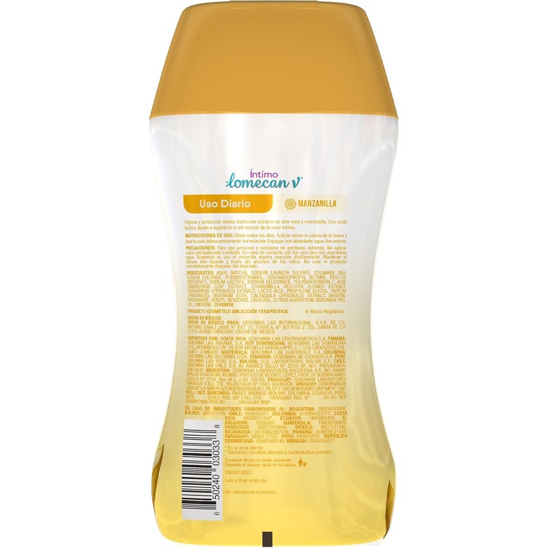 LOMECAN V - Shampoo Íntimo Aclarante. Con activos aclarantes, extracto