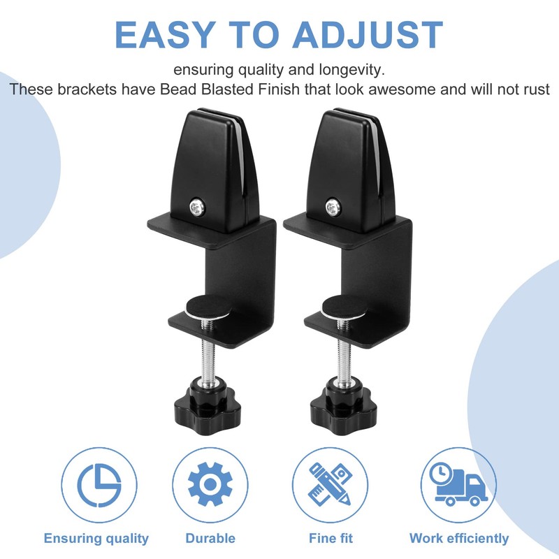 PRATYAHARA 2 Pcs Office Desk Divider Clamp Privacy Screen Clip