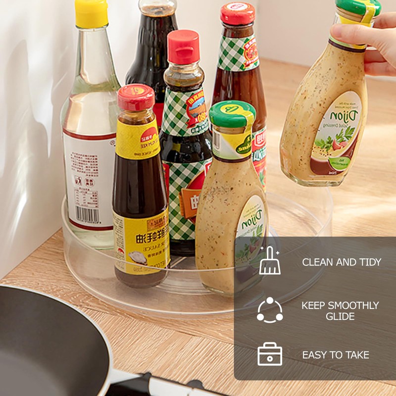 BillyBath Drehteller Organizer 360°Lazy Susan Gewürzregal Drehbar Gewürz Gewürzhalter Spice