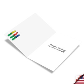 NobleWorks 12 Humorous Christmas Greeting Cards Boxed Set with 5 x 7 Inch Envelopes (1 Designs, 12 Each) Lights Out C7661XSG-B12x1