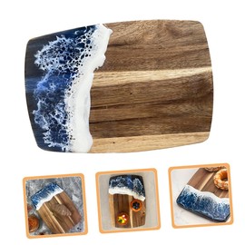 MUCKLILY Chopping Board Made of Acacia Wood Kitchen Chopping Board Steak Chopping Board Chopping Board Large Kitchen Cutting Boards for the Worktop Wood Chopping Board Resin