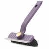 360° Rotating Grout Cleaning Brush with Scraper – Hard Bristle