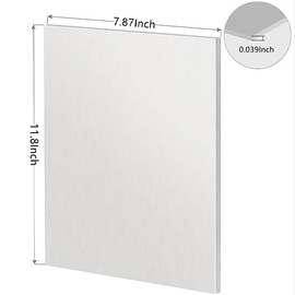 JWCBDY 304 Stainless Steel Sheet,Mirror Surface Polishing Finish, Metal raw Materials-200X300MM Thick:1mm