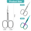 2 Pieces Cuticle Scissors, Stainless Steel Cuticle Scissors, Curved Cuticle