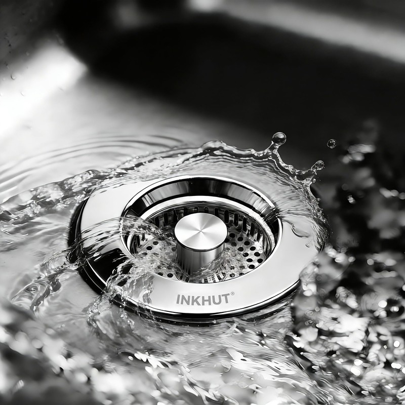 Upgraded 3 in 1 Kitchen Sink Drain Strainer - Stainless