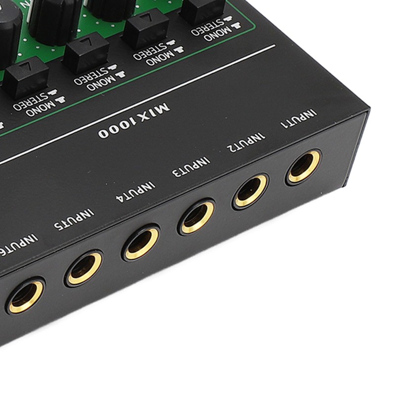 10 Channel Sound Mixer Independent Volume Control Knob Professional Multichannel