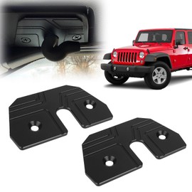ADTOPI Upgrade Sun Visor Repair Kit Compatible with Jeep Wrangler JK 2018, JL 2018-2023, Gladiator 2020-2023, Heavy-Duty Aluminum Sun Visor Clip Fix Replacement, Black (2PCS)
