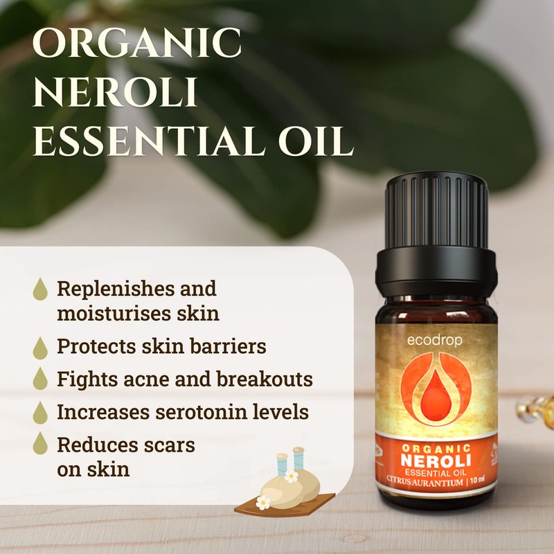 Ecodrop Organic Neroli Essential Oil 10ml | Citrus Aurantium