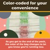 3poo1 - Color-Coded Cat Litter Bags with Easy Tie Handles