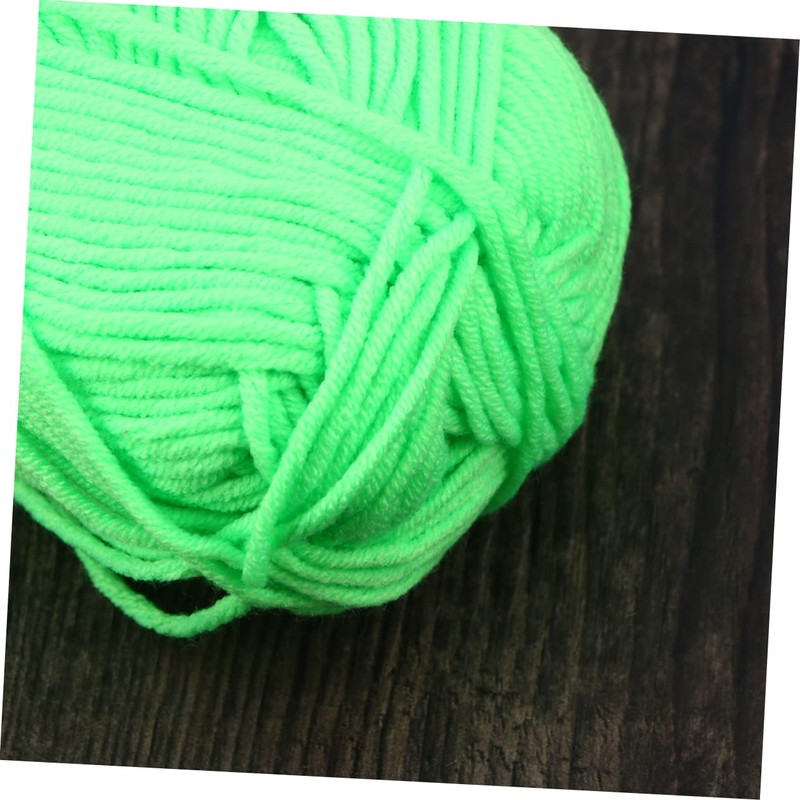 TEHAUX 50g Fluorescent Cotton Yarn Soft Chunky Knitting Yarn for