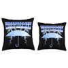 Weatherman Meteorology Meteorologist Umbrella Bootleg Style Throw Pillow