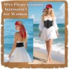 4 Pcs Pirate Costume Accessories Set for Women Pirate Bandanas