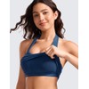 CRZ YOGA Womens Butterluxe Halter Longline Sports Bra - Padded