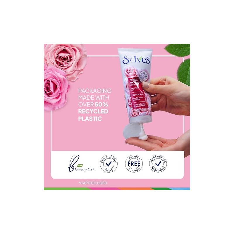 St Ives Exfoliante facial suave y suavizante, 170 g