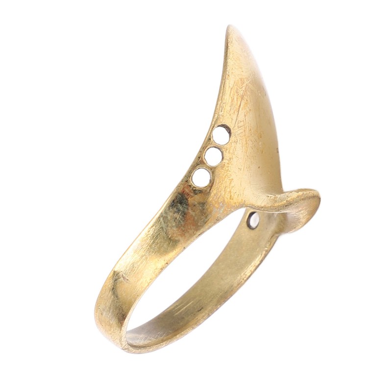Brass Archery Thumb Ring Portable Finger Protector with Anti Lost
