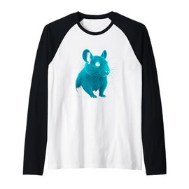 Tech Degu Circuit Pixel Art Raglan Baseball Tee